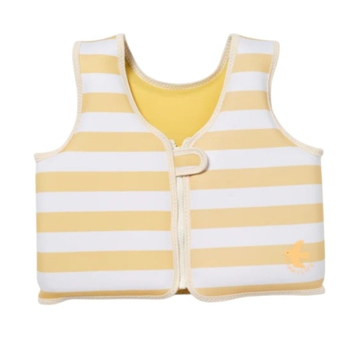[9339296069608] Chaleco Flotador 2-3Y Seagull Mustard Stripe Sunnylife