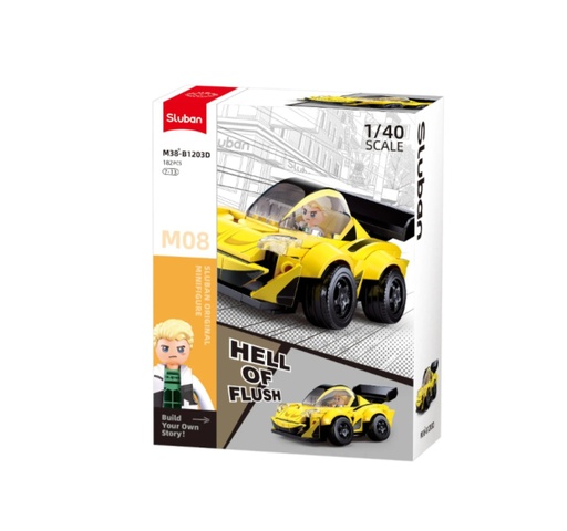 [M38-B1203D] Car Amarillo 180 Pcs Sluban