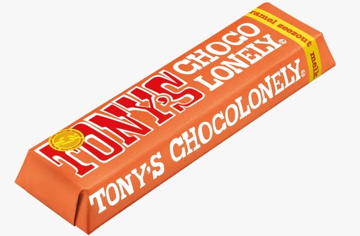 [8711853138223] Chocolate con leche caramelo y sal marina  50 gr Tony´s