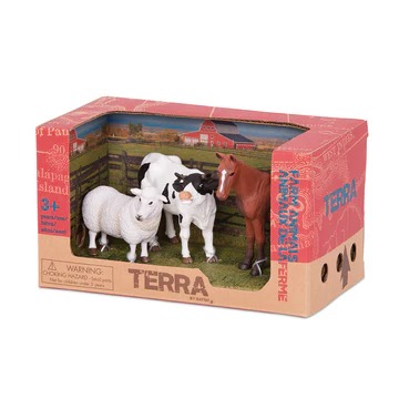 [062243421635] Animalitos de la granja caballo, toro y oveja Terra