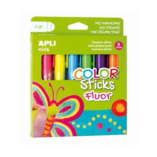 [8410782144045] Témpera solida Sticks flúo - Apli