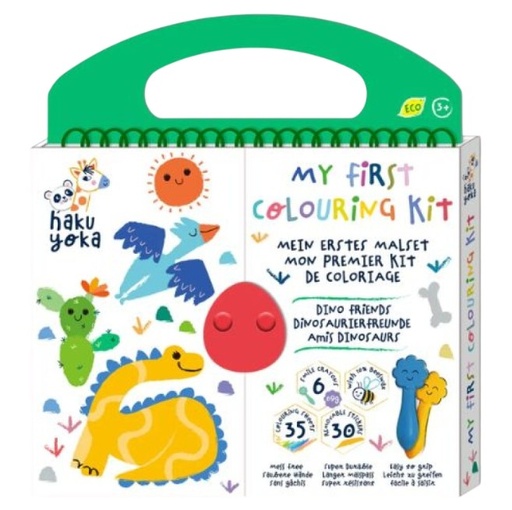 [6920773330705] Mi Primer Kit Para Colorear - Dino verde Haku Yoka
