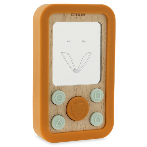 [36-244] Wooden Silicone Baby Phone - Mr, Fox Trixie