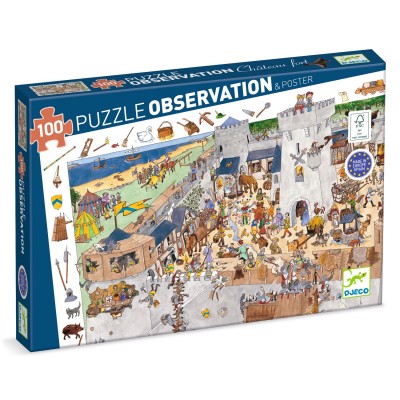 [DJ07503] Fortified castle - 100 pcs - FSC MIX  Djeco
