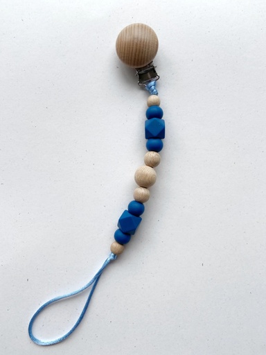 [NANSU16] Clip Chupete Madera Azul Nansu