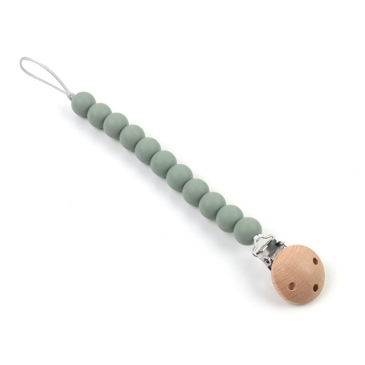 [sspc01-3] Clip chupete silicona verde sage Storki
