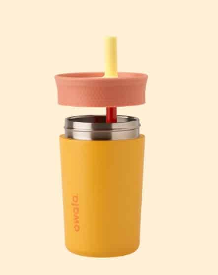 Vaso termico con sorbito Acero inoxidable Naranja Owala