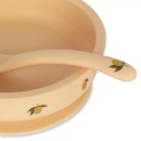 Bowl &amp; Spoon Silicone Set - Lemon Konges Sløjd Sløjd