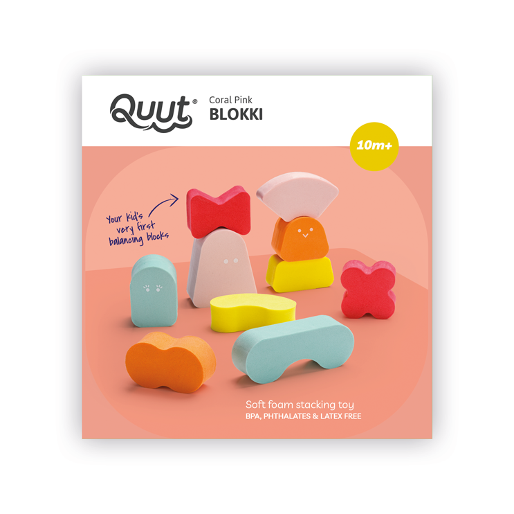 Blokki Balancing shapes - Coral Pink Quut