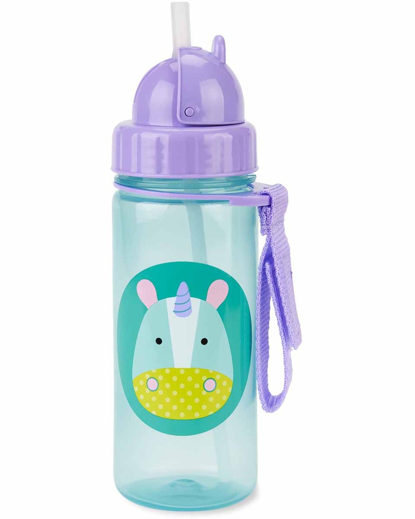 Zoo Straw Bottle PP 390 ml - Unicornio Skip Hop