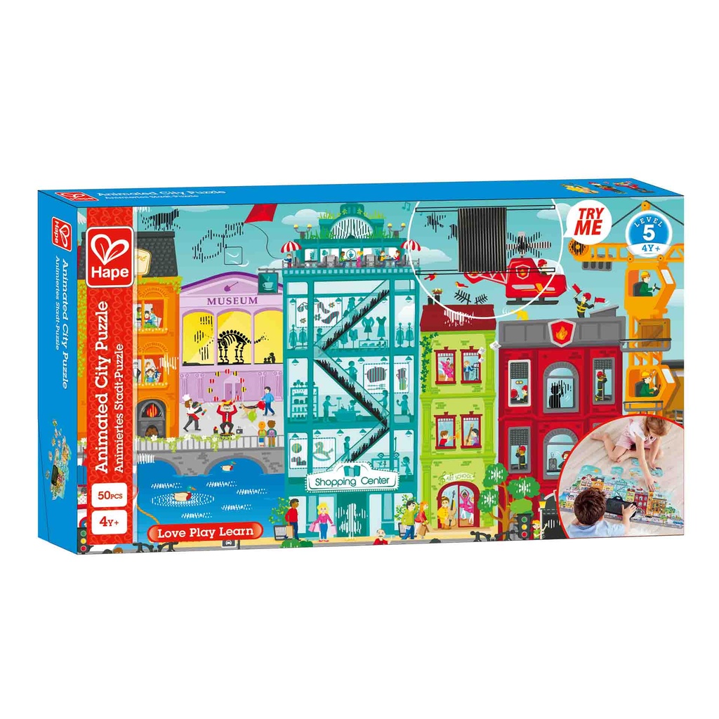 Puzzle animado de la ciudad Hape