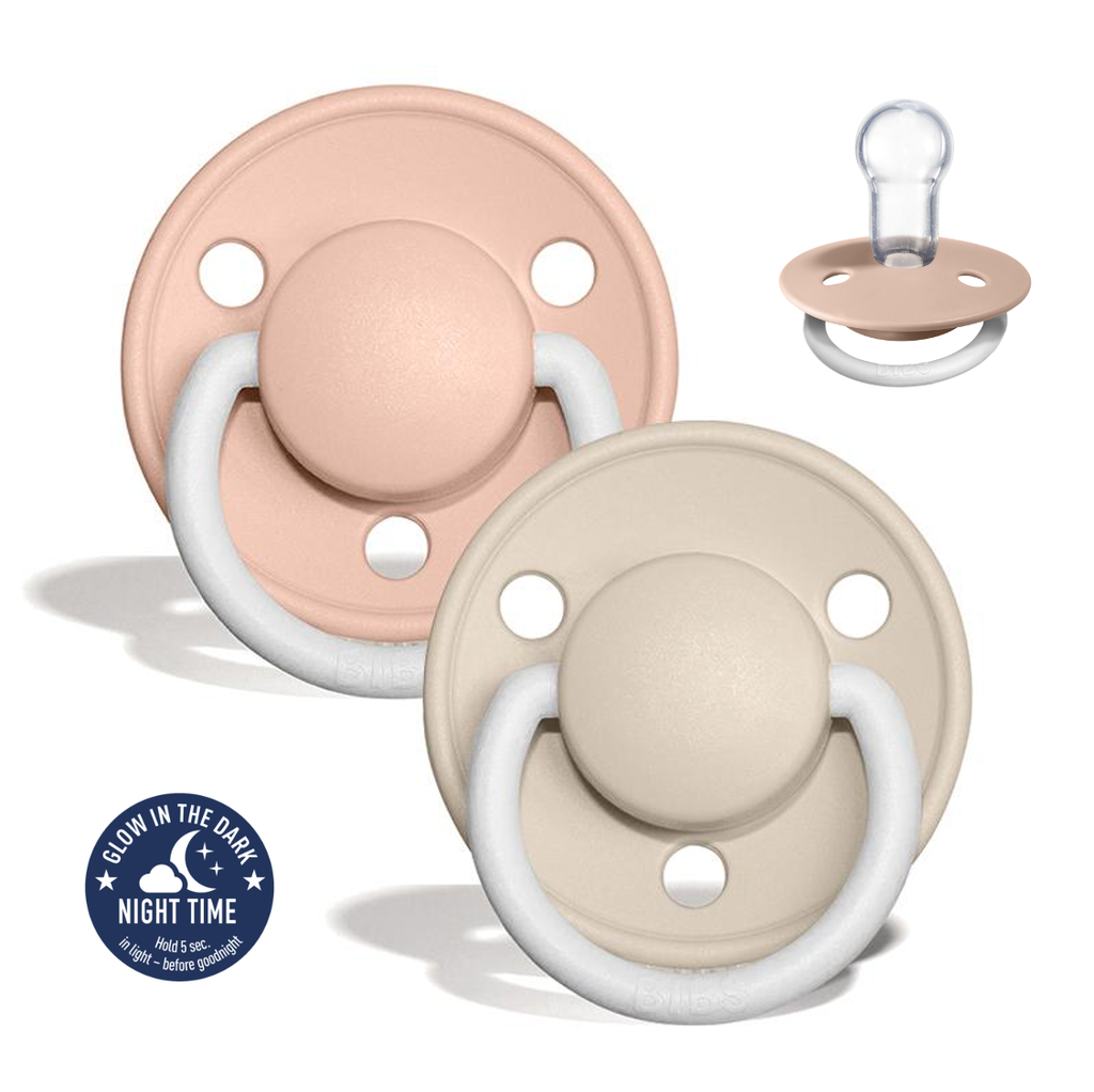 Chupete silicona De Lux Night Blush / Vanilla 0-3Y BIBS