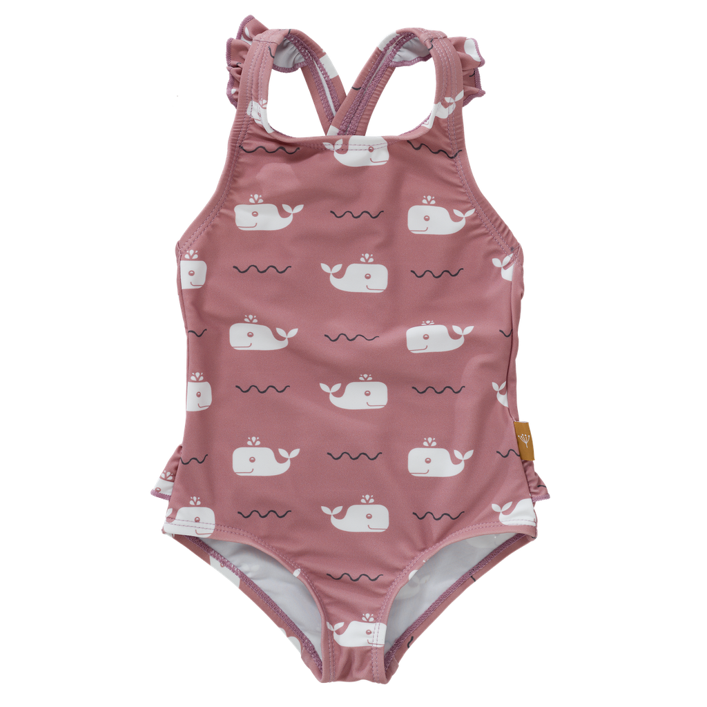 Swim UV Tanksuit girls Whale Ash Rose 5-6Y Fresk