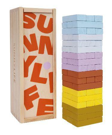 Jenga para viajes Tower Lime Sunnylife