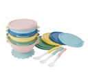 Set x 5 bowls con ventosa y 3 cucharas Badabulle