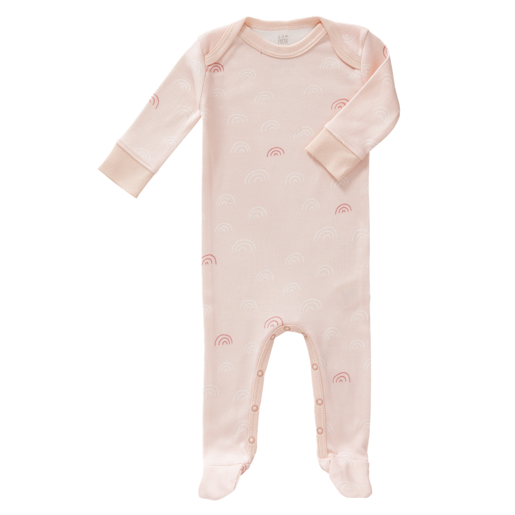 Pyjama W. Feet Rainbow Chintz Rose Size: 0-3 M Fresk