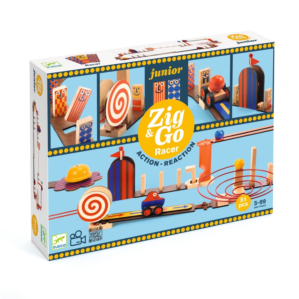 Zig &amp; Go - Zig&amp;Go Junior- Racer - 51 Pcs  Fsc 100% Djeco