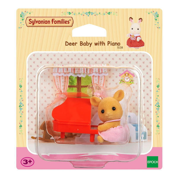 Deer Baby With Piano Sylvanian Families