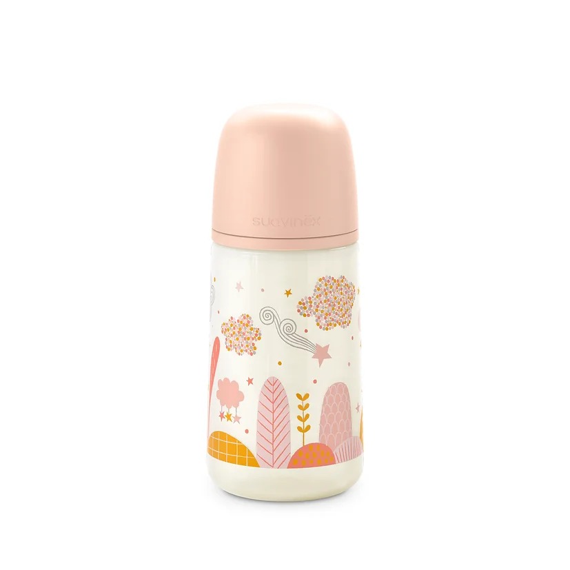 Biberón 270Ml Anat. 0-6M Flujo M Dreams Rosa Suavinex