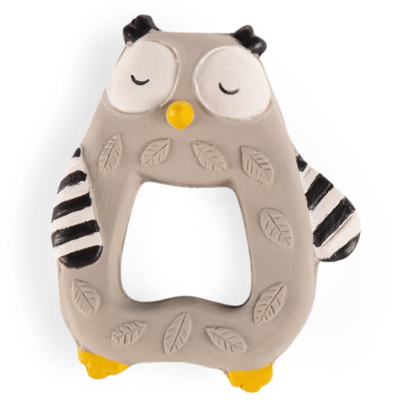 Natural Rubber Ring Owl Les Moustaches Moulin Roty