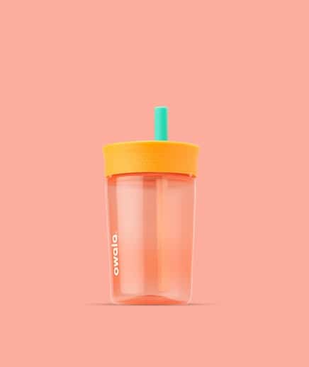 Vaso con sorbito 444ml Naranja/Verde Owala