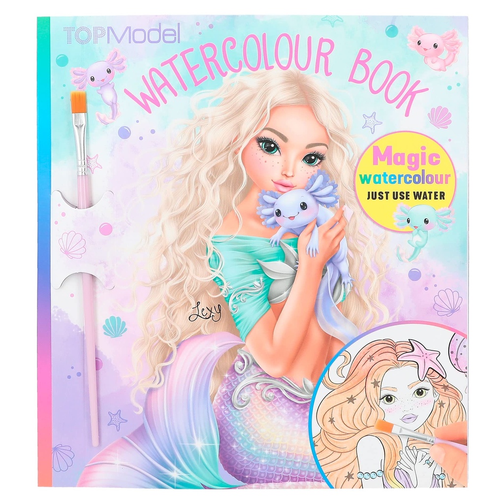 Watercolour Book Mermaid Model Top Model