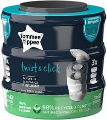 Repuesto Pañalera Twist &amp; Click 3 cass Tommee Tippee