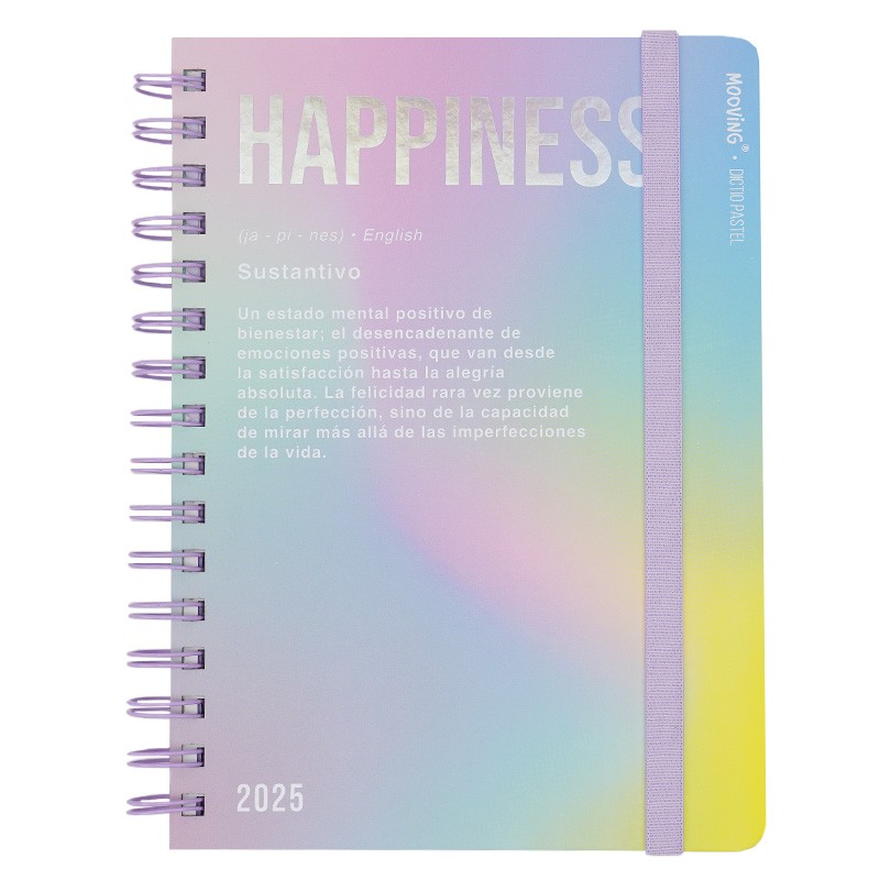 Agenda Dictio Pastel semana a la vista - Happiness Mooving