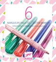 6 Glitter Markers - Sweet Design By By Djeco