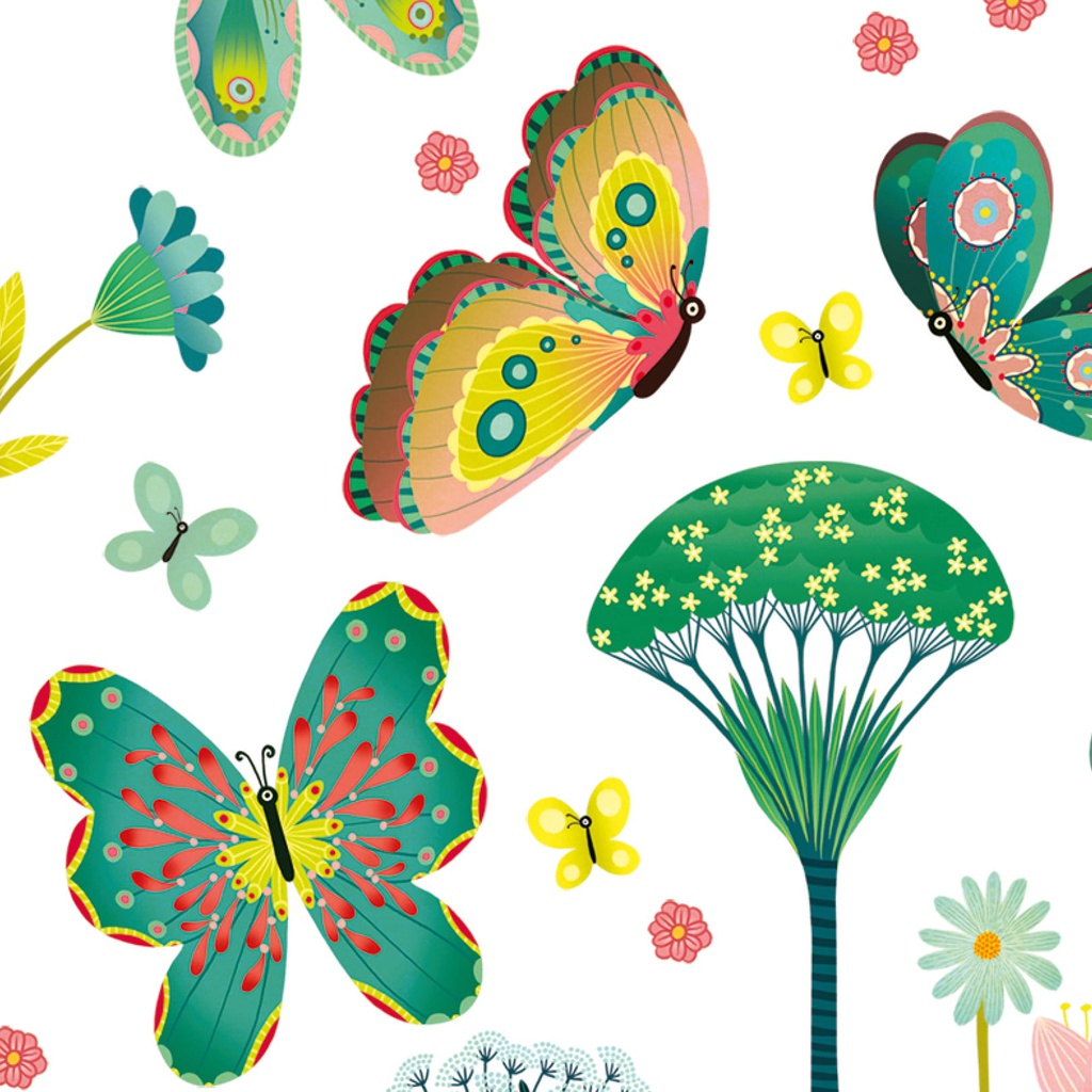 Butterflies In The Garden Little Big Room By Djeco