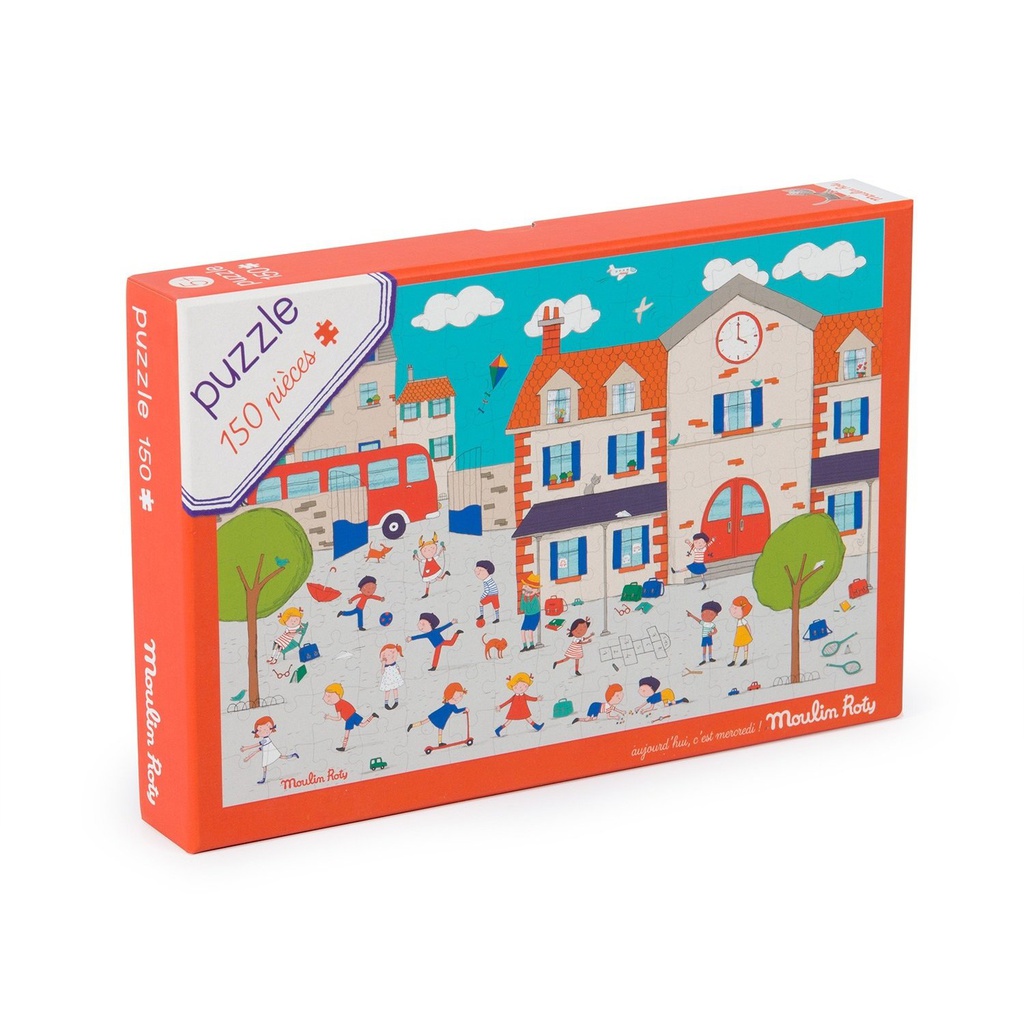 Puzzle En El Recreo (150 Piezas) Moulin Roty