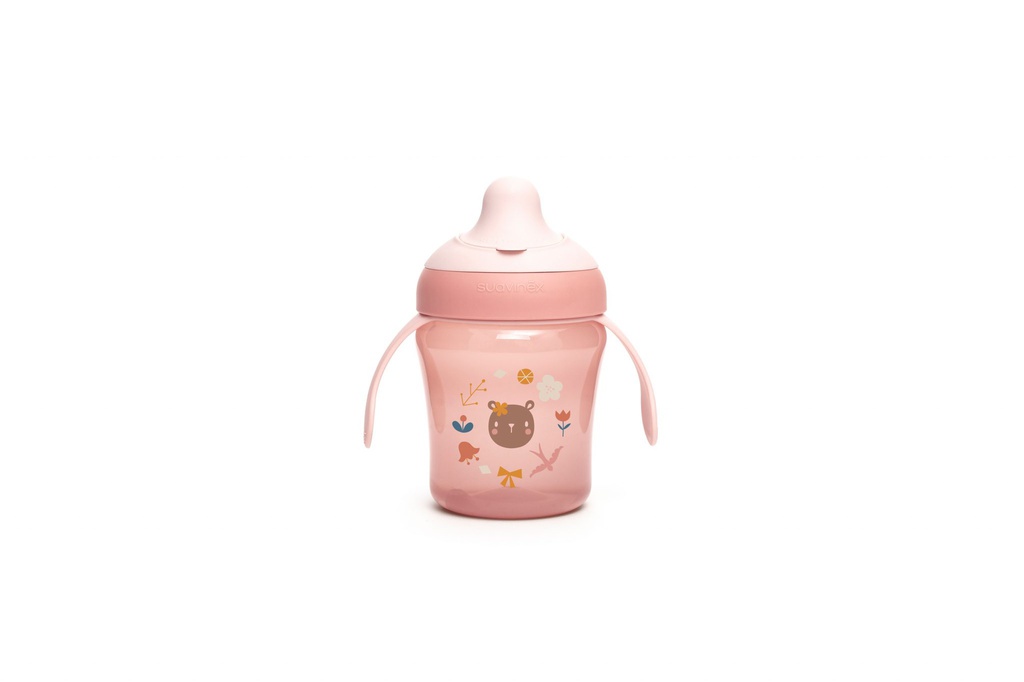 Learning Cup 200Ml +6M (Pico Antiderrame) Rosa Suavinex