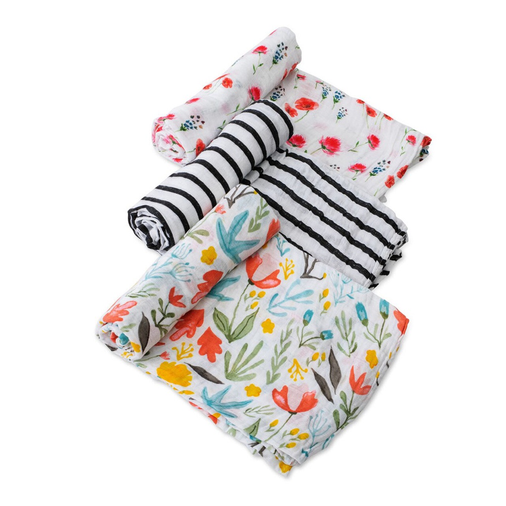 Cotton Muslin Swaddle 3 Pack - Wild Mums Set Little Unicorn