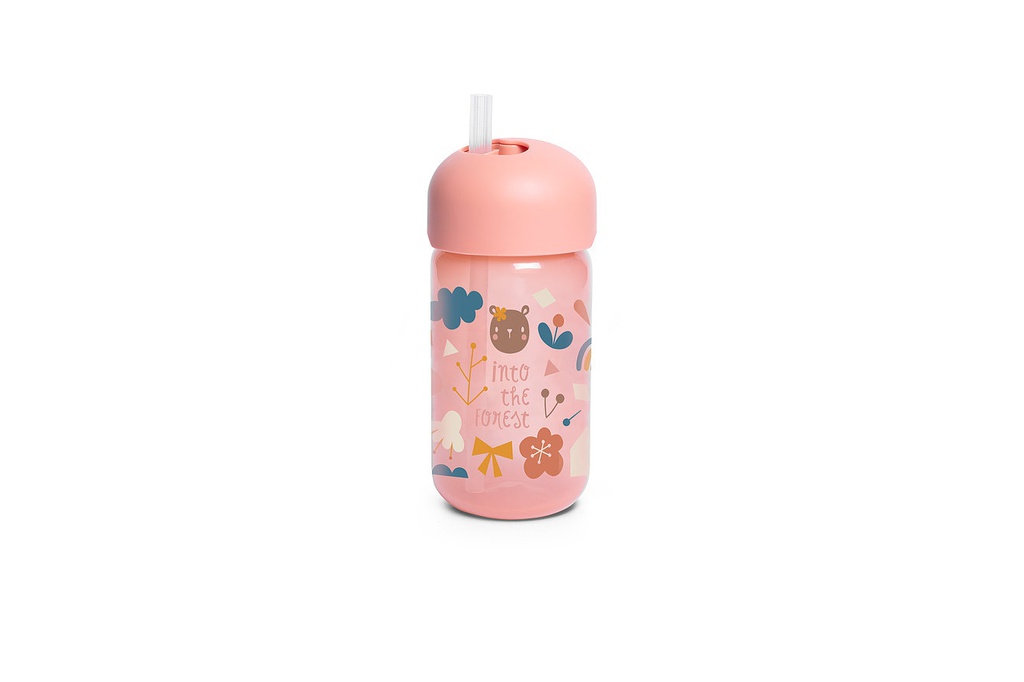 Vaso De Pajita 340Ml +18M Rosa Suavinex