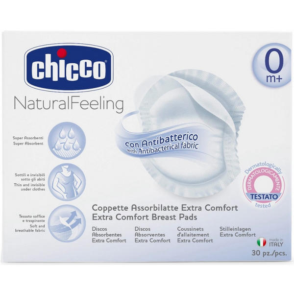 Discos absorventes con antibacterial 30pcs Chicco