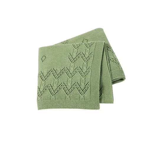 [MKB033] Rebozo tejido zigzag verde oliva MOMA