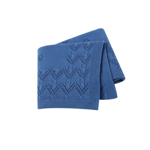 [MKB0317] Rebozo tejido zigzag azul MOMA