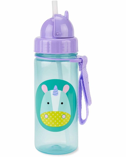 [195861020837] Zoo Straw Bottle PP 390 ml - Unicornio Skip Hop