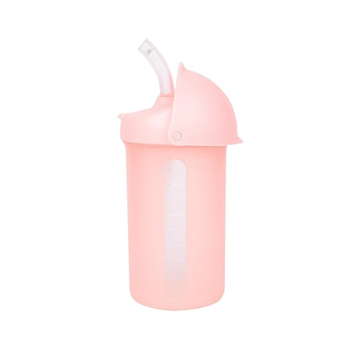 [669028114511] Vaso con sorbito silicona y tapa giratoria rosa Boon