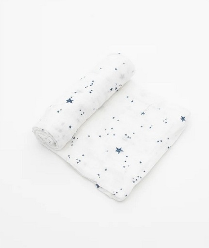 [UB01D3] Cotton Muslin Swaddle x1 - Shooting Stars Little Unicorn