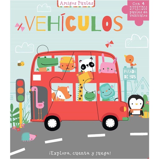 [9788413344379] Amigos puzzles vehiculos Explora, canta y cuenta! PANINI BOO