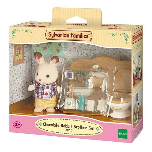 [5015] Chocolate Rabbit Brother Set (Washroom) Sylvanian Families