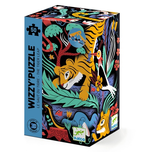 [DJ07031] Wizzy Puzzle - The Tiger Leap  - 50 Pcs - Fsc Mix Djeco