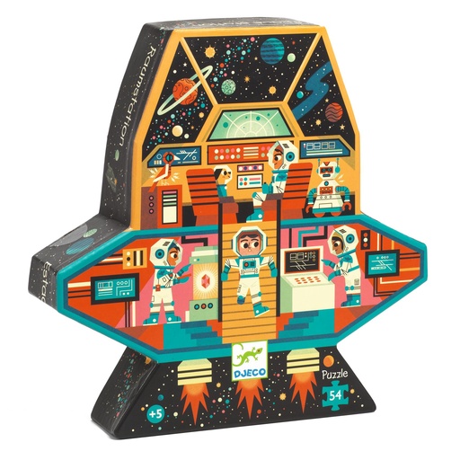 [DJ07291] Silhouette Puzzle - Space Station - 54 Pcs - Fsc Mix Djeco