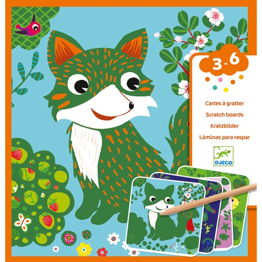 [DJ09093] Scratch Cards For Little Ones - Country Creatures - Fsc Mix(