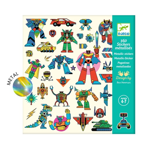 [DJ09276] Stickers Textures - Robots - Fsc Mix Djeco