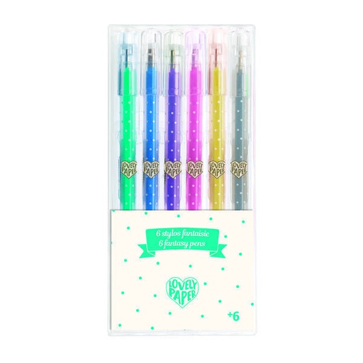 [DD03755] 6 glitter gel pens  DJECO