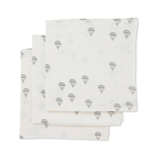 [KS30022-PC] 3 Pack Muslin Cloth Gots - Parachute Creme Konges Sløjd