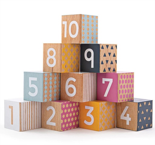 [691621800041] Wooden Number Blocks - Fsc 100% Bigjigs