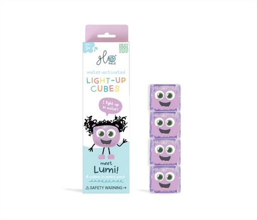 [850016823106] 4 cubos Iluminados Act. por Agua - Violeta Glo Pals